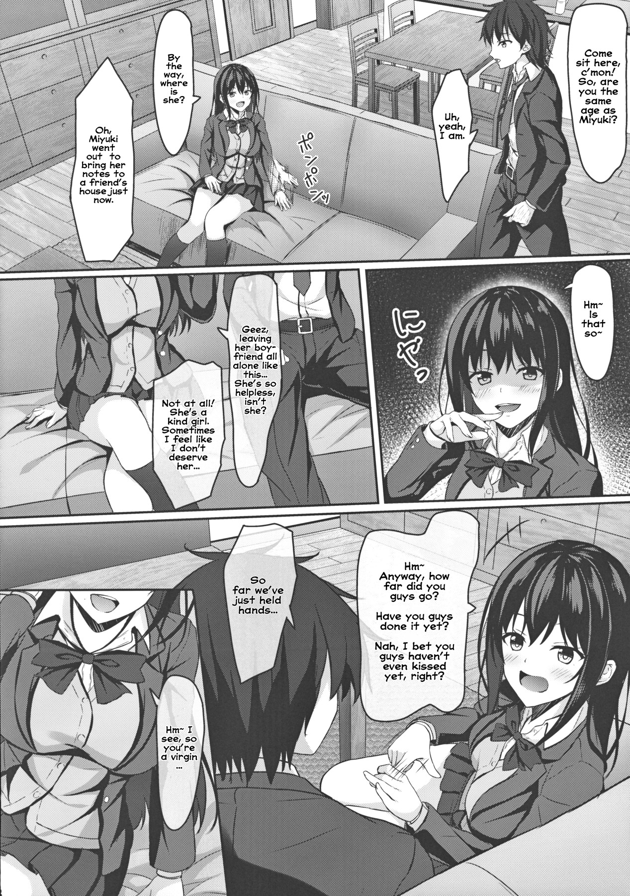 Hentai Manga Comic-First Year Middle Schooler Me And My Girlfriend Schoolgirl's Big Sister-Read-7